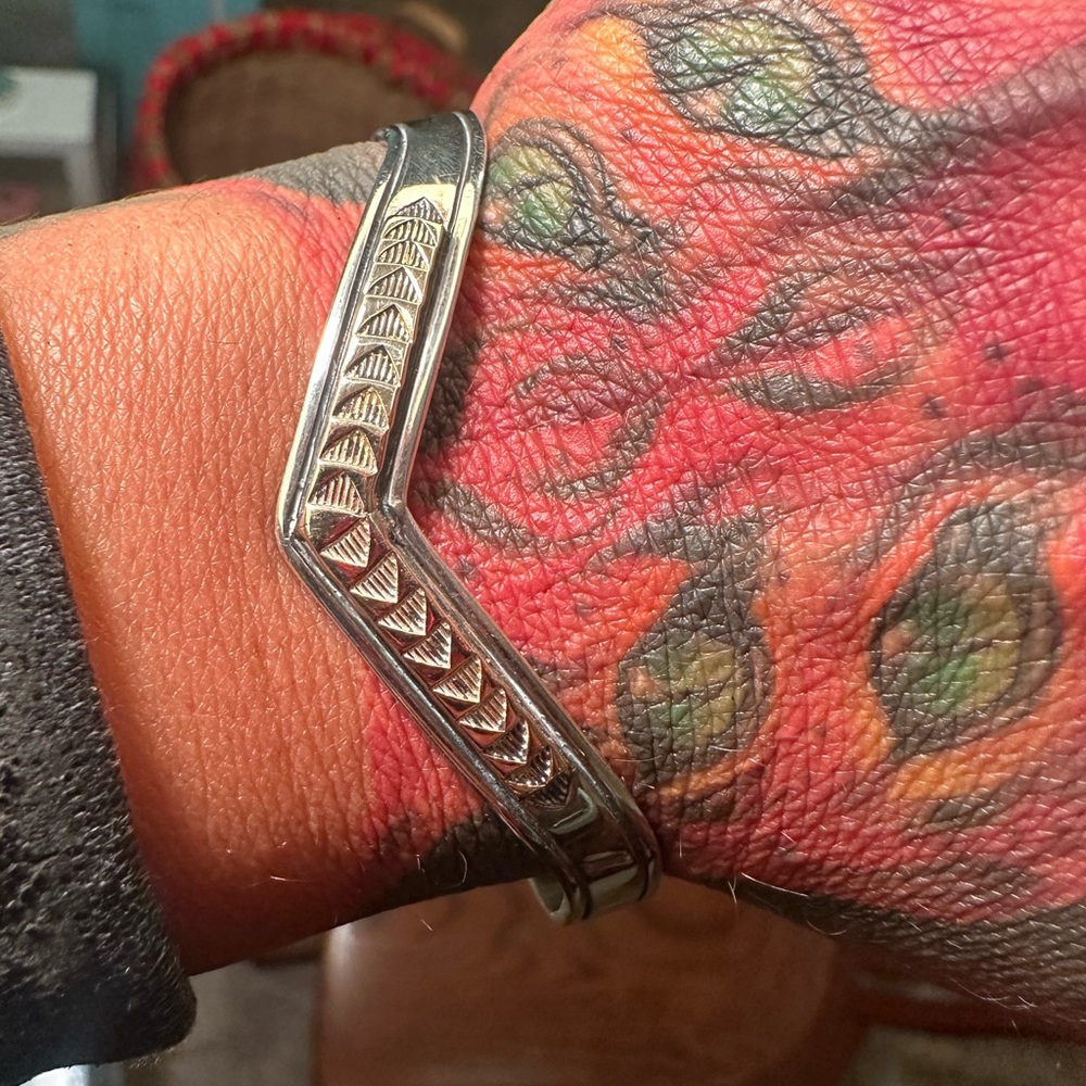 Silver and Gold Geometric Bracelet